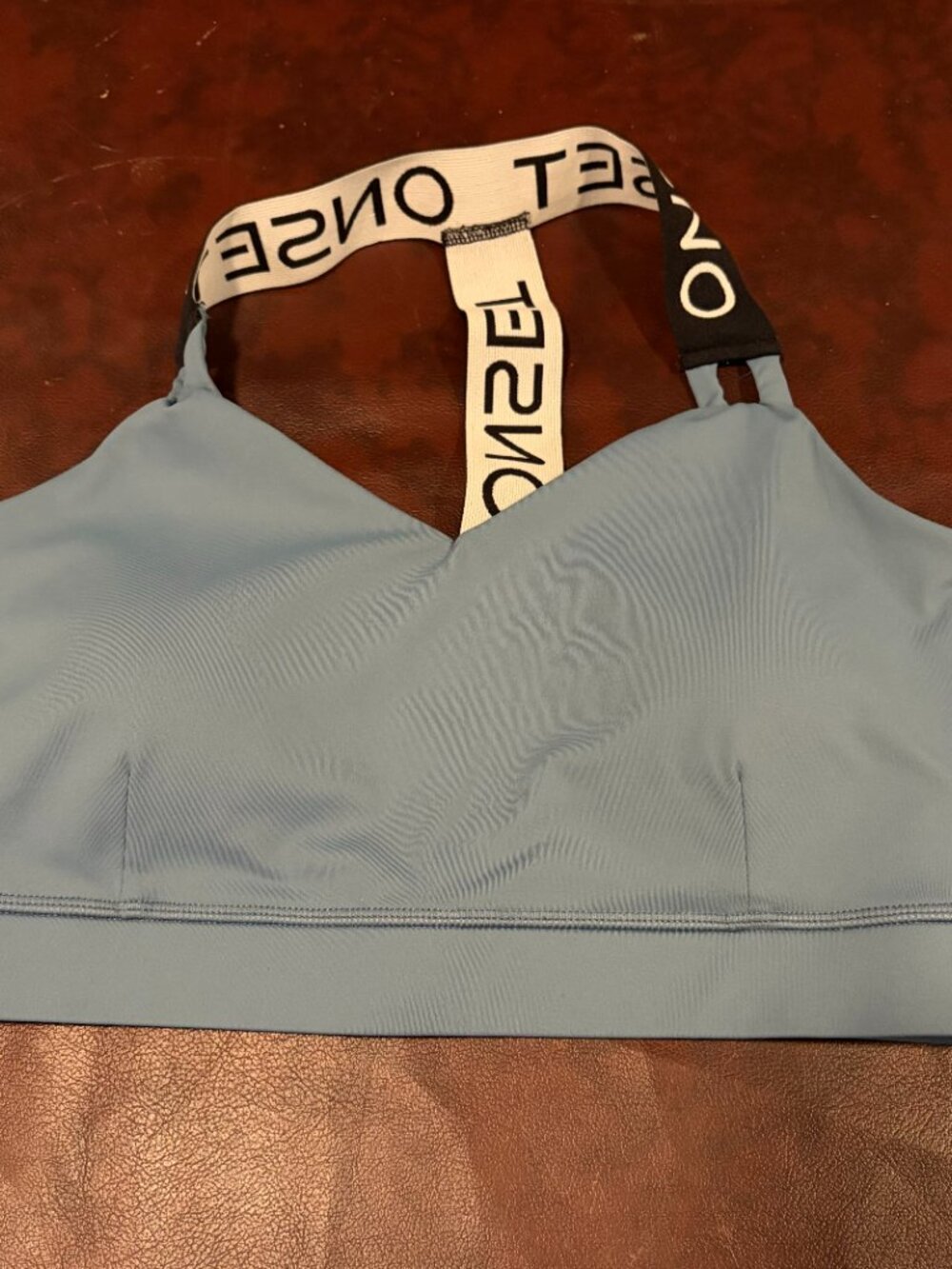 Onset T-back sports bra slate blue size L